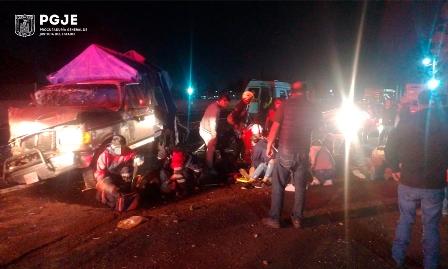 Investiga PGJE accidente vial que cobró la vida de una persona