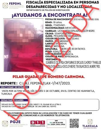 Ubica PGJE a mujer con reportada como no localizada