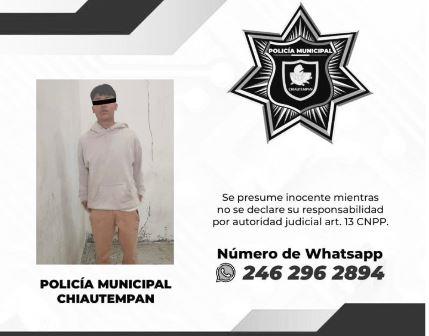 Policía de Chiautempan detiene a tres sujetos por allanamiento de morada