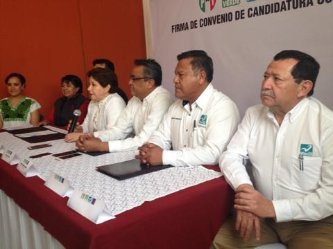 Formalizan PRI, PANAL, PVEM y PS candidaturas comunes
