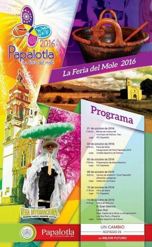 Inician actividades de la Feria del Mole 2016 en Papalotla
