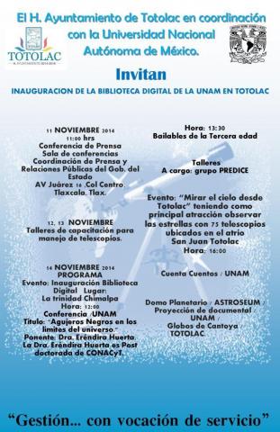 Todo listo para la apertura de la biblioteca digital de la UNAM en Totolac