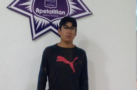 Cae otro amante de lo ajeno y policía municipal de Apetatitlán hace su detención