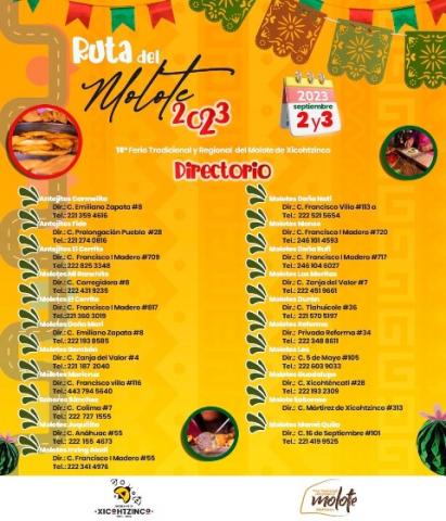 Con la participación de 20 productoras instalan Ruta del Molote en Xicohtzinco