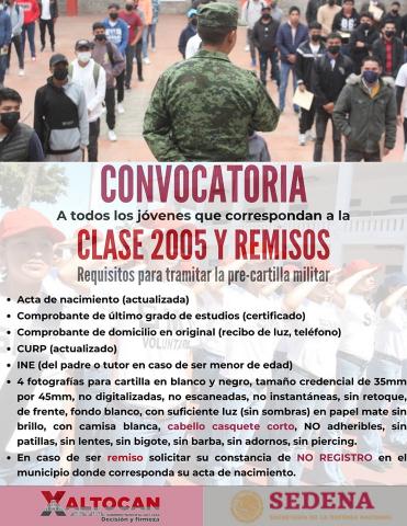 Abren convocatoria para tramitar pre-cartilla militar en Xaltocan