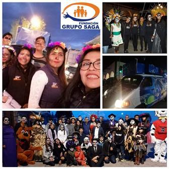 Fundación SAGA presente en desfile del día de muertos en Calpulalpan