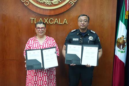 Firma Sandra Aguilar convenio con la Secretaría de Seguridad Ciudadana