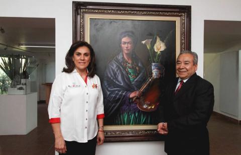 Sandra Chávez inaugura exposición en museo de San Pablo del Monte