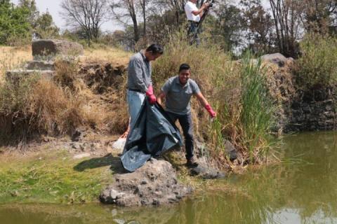Se lleva a cabo saneamiento del Jagüey Cuetlachac y Ameyal de San Pedro Tlalcuapan imagen 2