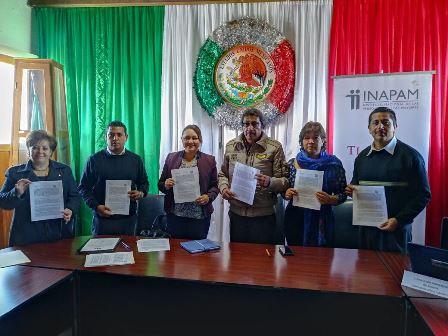 Firman convenio Inapam y el municipio de Sanctórum