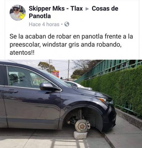 Banda de robo de autopartes ahora da golpe en Panotla