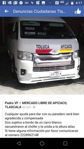 Roban colectiva cerca a ATLAX
