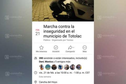 Ya no toleran a alcalde Ebriones y convocan a marcha en Totolac