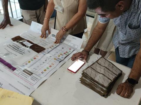 Reconteo de votos en el distrito 8 por inconformidad del PT