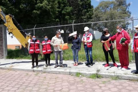 Arranca construcción de una barda perimetral en telesecundaria de Xiloxoxtla