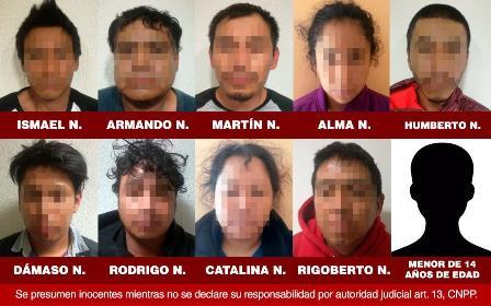 Vinculan a proceso a diez personas por secuestro agravado