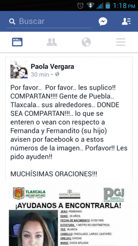 Difunde PGJE cartel de la mujer secuestrada en Apizaco imagen 2