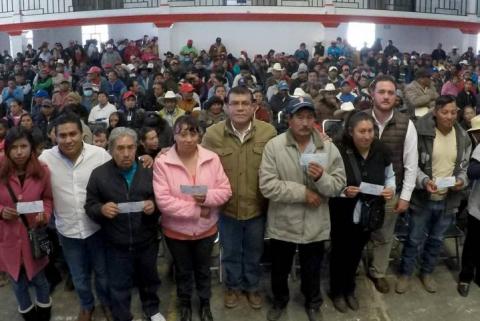 Entrega Sefoa más de dos millones 500 mil pesos a productores afectados por condiciones climáticas