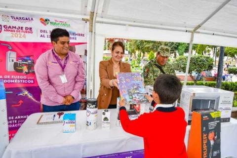 Se fortalece en Huamantla la cultura de la paz con campaña de canje de @rmas de fu3go 2024 imagen 3