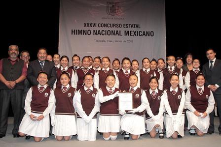 Realizan XXXVI Concurso de Interpretación del Himno Nacional