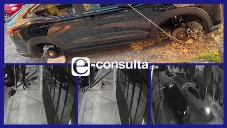 Hampones roban llantas de auto a pocos metros del DIF de Apizaco