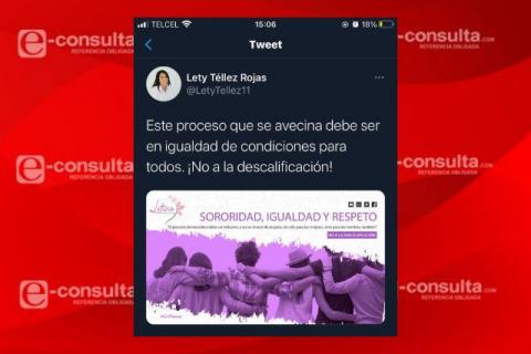 Llama Leticia Téllez a un proceso democrático sin descalificaciones