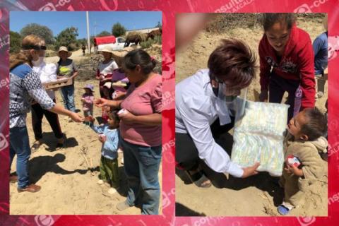 Personal del SMDIF Huamantla entrega apoyo alimentario en la comunidad de Pilares imagen 1