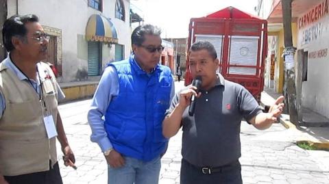 Atiende alcalde Mendoza a periodistas de Tlaxcala