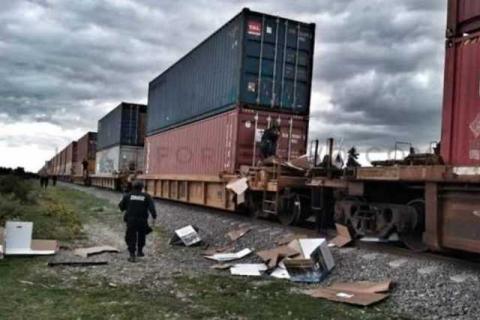 Frenó la Guardia Nacional saqueo de tren en Huamantla