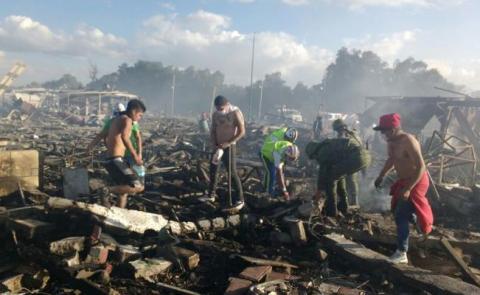 Estado actual de pacientes internados por explosión de Tultepec