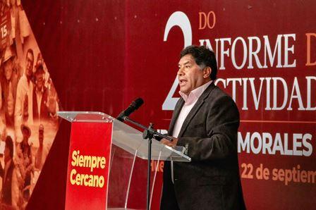 Rinde diputado Vicente Morales segundo informe de actividades