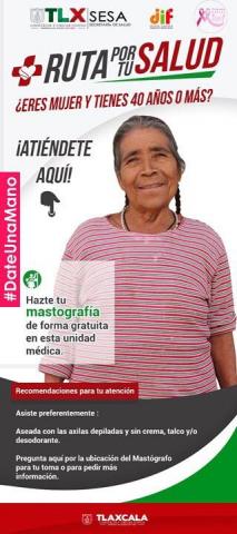 Gobierno de Tepetitla invita a mujeres mayores de 40 años de edad realizarse una mastografia imagen 2