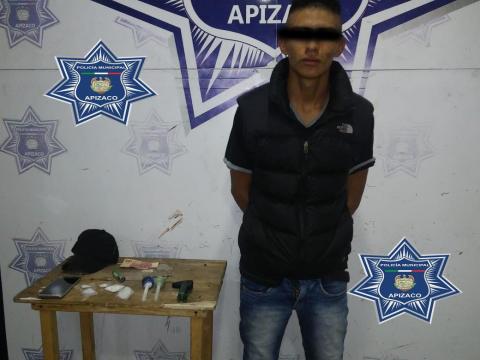 Captura Policía de Apizaco a narcomenudista