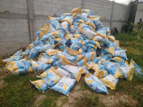 Asegura PGJE más de 300 bultos de maíz palomero en Calpulalpan