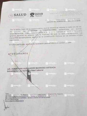 Secretaría de Salud Federal le corrige la plana al SESA y SNTSA imagen 2