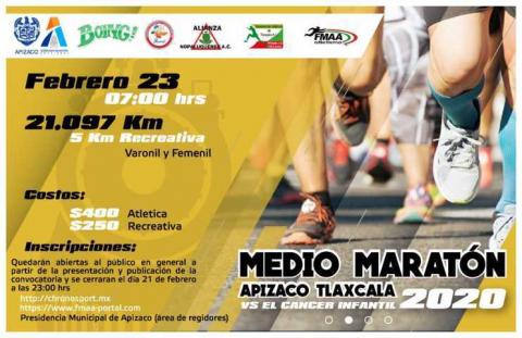 Extranjeros se unen al Medio Maratón en Apizaco