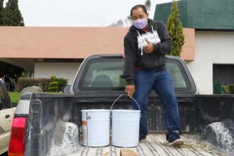 Con Parquímetros, se entregan 70 cubetas de pintura a comunidades de Apizaco imagen 4