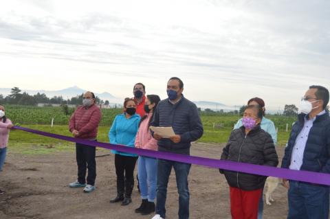 Entrega Yonca, ampliación de red la de agua potable y drenaje sanitario en la 15 Sur