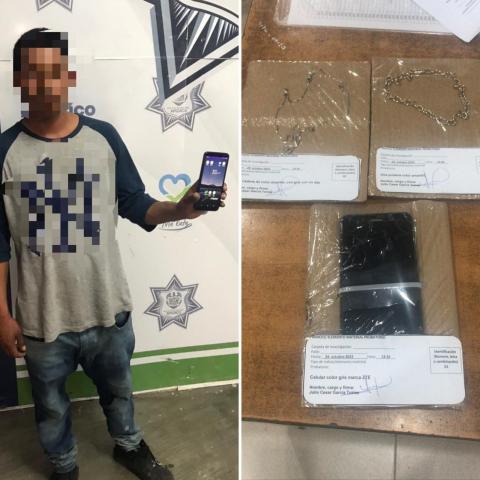 Policía de Apizaco frustra robo con violencia a transeúnte