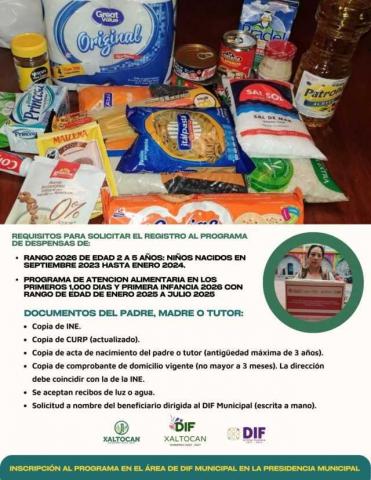 Apoyo alimentario para niñas y niños en Xaltocan