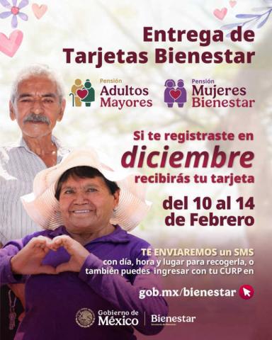 Del 10 al 14 de febrero, inicia entrega de tarjetas para Pensiones de Adultos Mayores y Mujeres Bienestar imagen 4