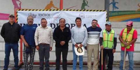 Inicia rehabilitación de las canchas de usos múltiples del Barrio de La Cueva - Texoloc