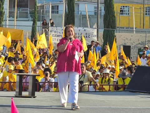 Inseguridad y trata de personas recrimina Xóchitl Gálvez en Tlaxcala