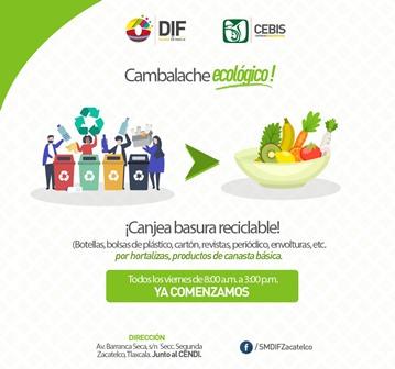 Inicia en Zacatelco operación del Centro de Canje de Basura Reciclada