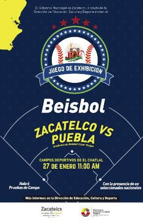 Este domingo habrá béisbol de exhibición en Zacatelco